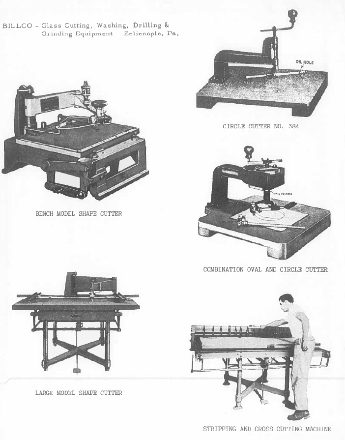 Manual Glass Cutting Equipment from the 1950's